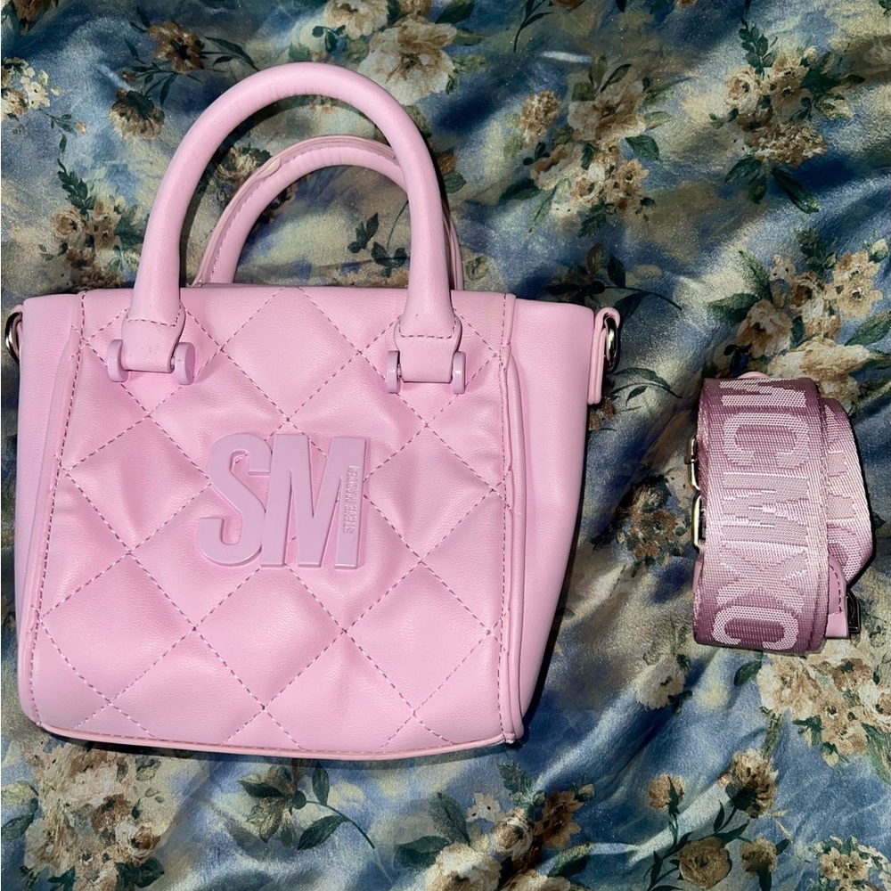 Steve Madden Light Pink Quilted Mini Bag